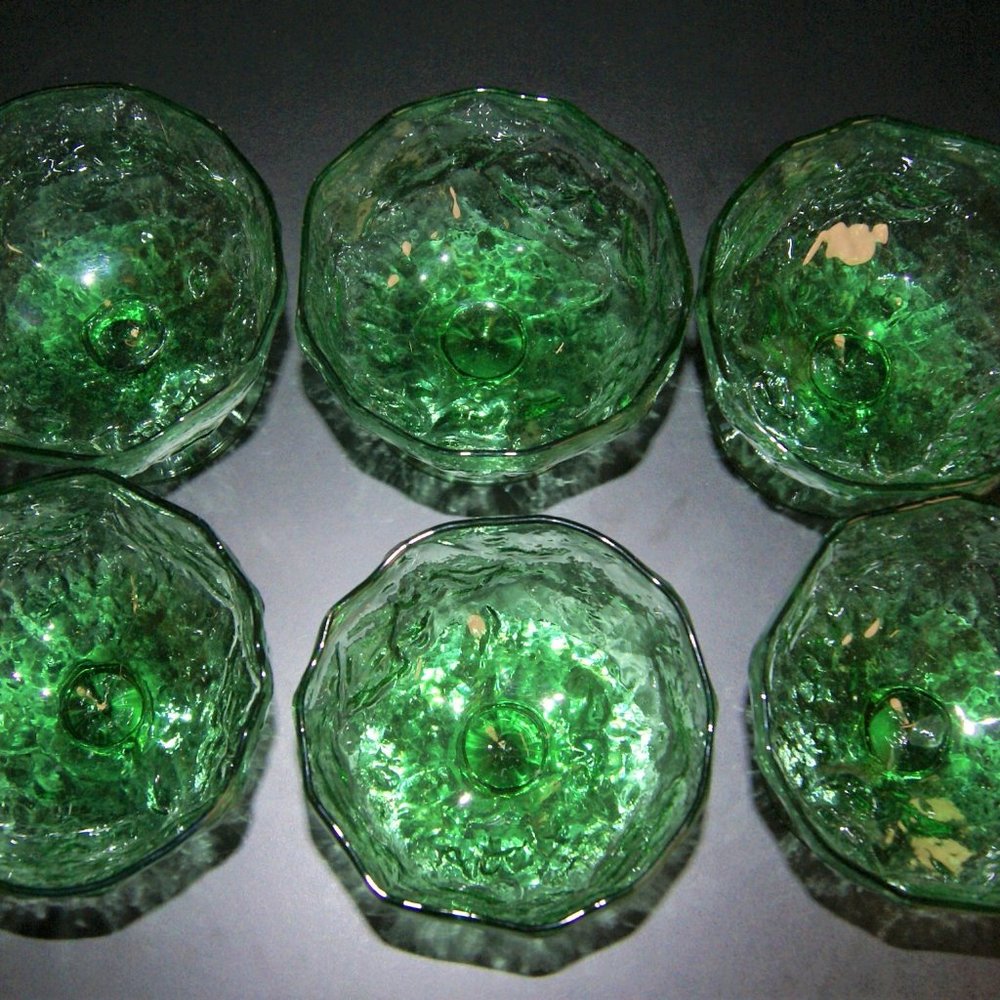 6 PEDESTAL DESSERT BOWLS - Picture 3 of 11